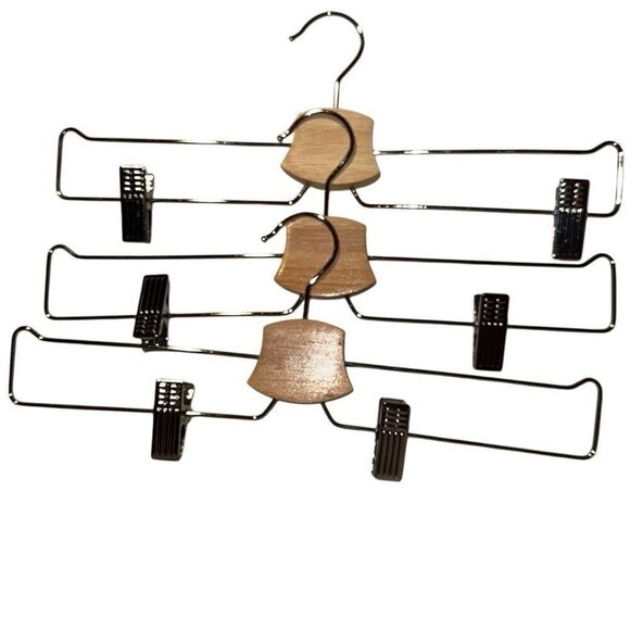 Closet, organizing set of 5 Multipurpose pant, tie, and belt, hangers - Picture 1 of 12